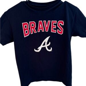SOFT AS A GRAPE Atlanta Braves Youth short sleeve t-shirt Size L (14-16) Navy